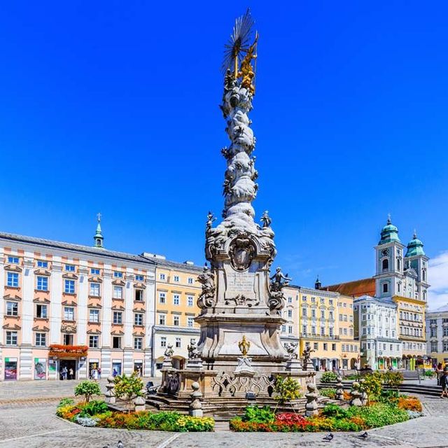 Linz, Austria. Holy Trinity column on the Main Square